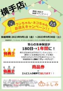 TVCM放映・2023.09 お迎えキャンペーン開催
