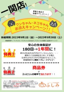 TVCM放映・2023.09 お迎えキャンペーン開催
